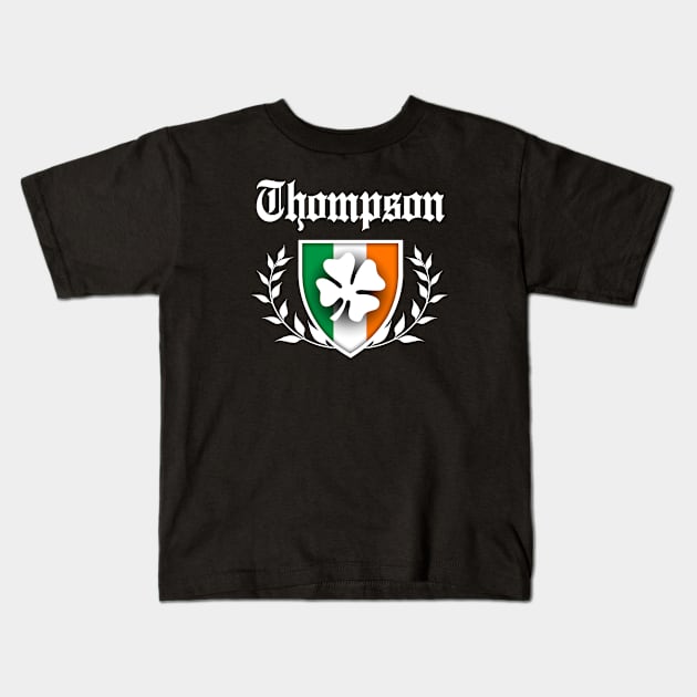 Thompson Shamrock Crest Kids T-Shirt by robotface